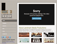 Tablet Screenshot of landmarkmediaproductions.com
